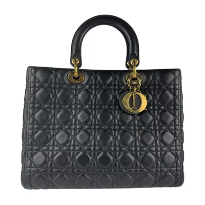 Pre-owned Dior Christian  Black Leather Handbag Shoulder Bag ()