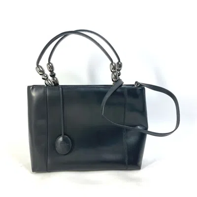 Pre-owned Dior Christian  Black Leather Handbag Shoulder Bag Tote Bag ()