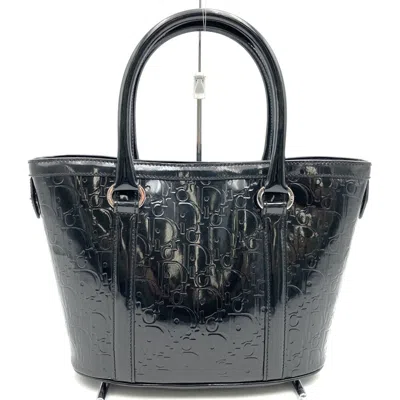 Pre-owned Dior Christian  Black Leather Handbag Tote Bag ()