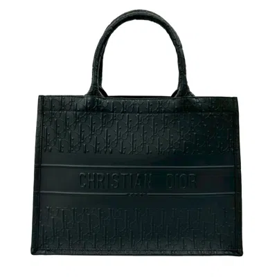Pre-owned Dior Christian  Black Leather Handbag Tote Bag ()