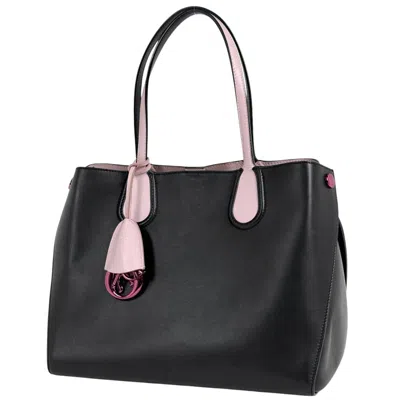 Pre-owned Dior Christian  Black Leather Handbag Tote Bag ()