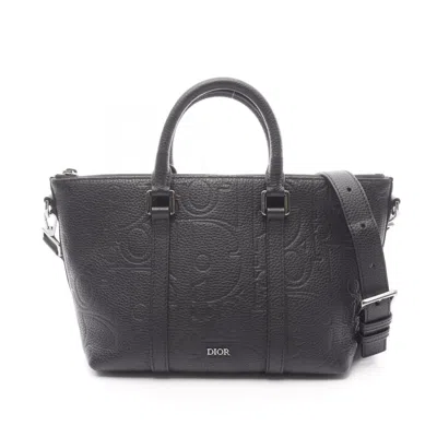 Pre-owned Dior Christian  Black Leather Handbag Weekend Bag ()