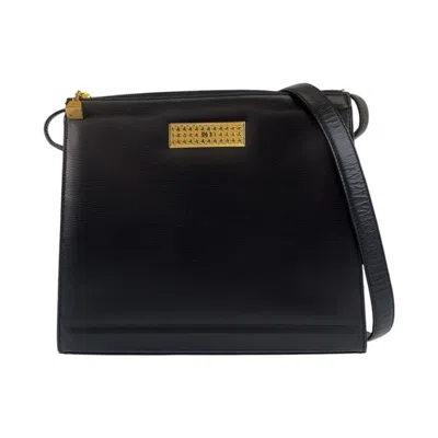 Pre-owned Dior Christian  Black Leather Messenger Bag Shoulder Bag ()