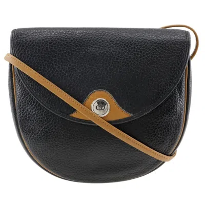 Pre-owned Dior Christian  Black Leather Pochette Shoulder Bag ()