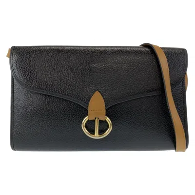 Pre-owned Dior Christian  Black Leather Pochette Shoulder Bag ()