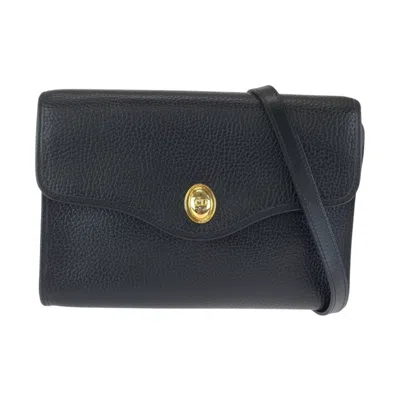 Pre-owned Dior Christian  Black Leather Pochette Shoulder Bag ()