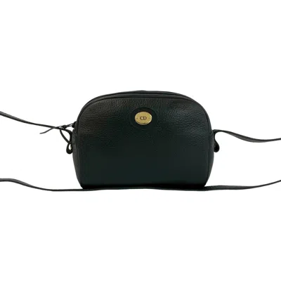 Pre-owned Dior Christian  Black Leather Pochette Shoulder Bag ()