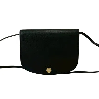 Pre-owned Dior Christian  Black Leather Pochette Shoulder Bag ()