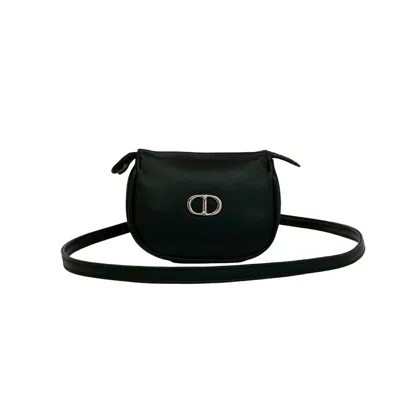 Pre-owned Dior Christian  Black Leather Pochette Shoulder Bag ()