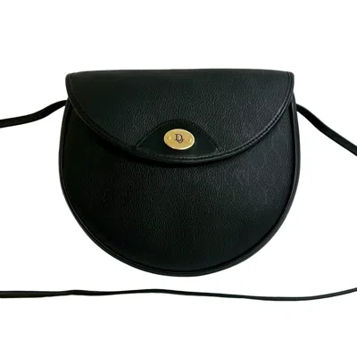 Pre-owned Dior Christian  Black Leather Pvc Pochette Shoulder Bag ()