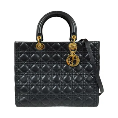Pre-owned Dior Christian  Black Leather Shoulder Bag ()