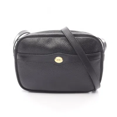 Pre-owned Dior Christian  Black Leather Shoulder Bag ()