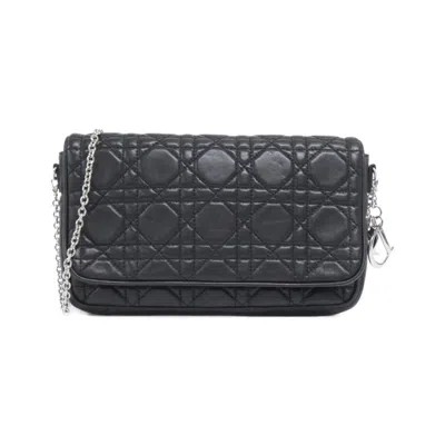 Pre-owned Dior Christian  Black Leather Shoulder Bag ()