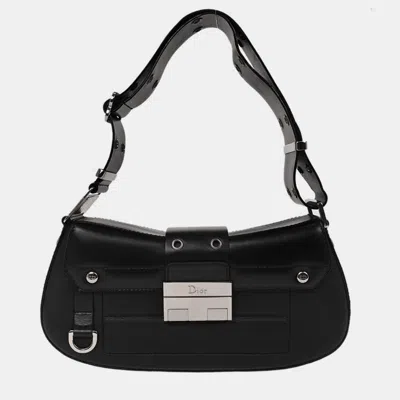 Pre-owned Dior Christian  Black Leather Street Chic Columbus Shoulder Bag