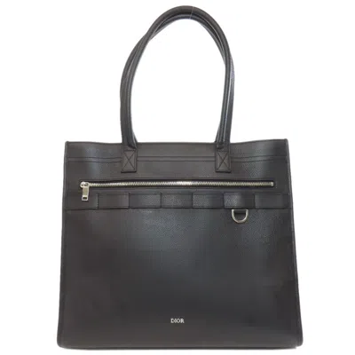 Pre-owned Dior Christian  Black Leather Tote Bag ()