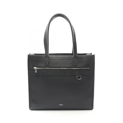 Pre-owned Dior Christian  Black Leather Tote Bag ()