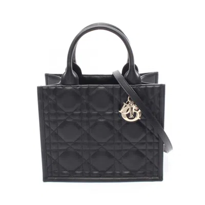Pre-owned Dior Christian  Black Leather Tote Bag ()