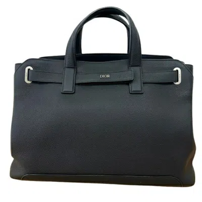 Pre-owned Dior Christian  Black Leather Tote Bag ()