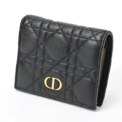 Pre-owned Dior Christian  Black Leather Wallet (bi-fold) ()