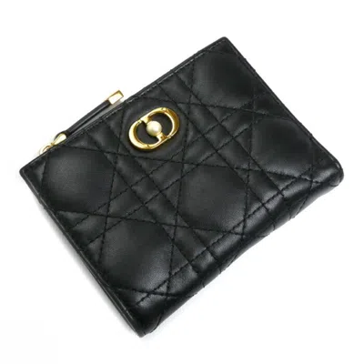 Pre-owned Dior Christian  Black Leather Wallet (bi-fold) ()