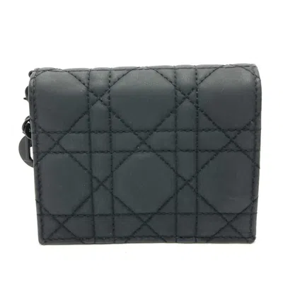 Pre-owned Dior Christian  Black Leather Wallet (bi-fold) ()