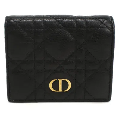 Pre-owned Dior Christian  Black Leather Wallet (bi-fold) ()
