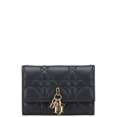 Pre-owned Dior Christian  Black Leather Wallet (bi-fold) ()
