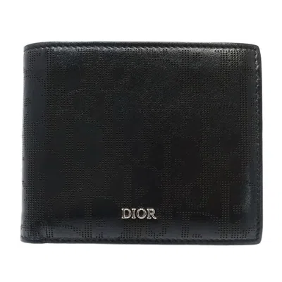 Pre-owned Dior Christian  Black Leather Wallet (bi-fold) ()