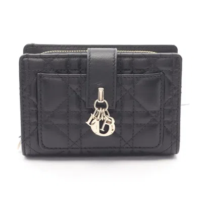 Pre-owned Dior Christian  Black Leather Wallet (bi-fold) ()