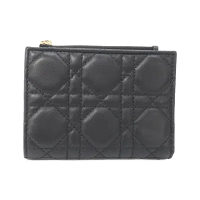 Pre-owned Dior Christian  Black Leather Wallet (bi-fold) ()