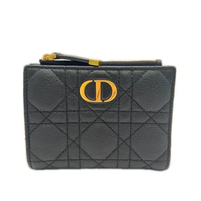 Pre-owned Dior Christian  Black Leather Wallet (bi-fold) ()