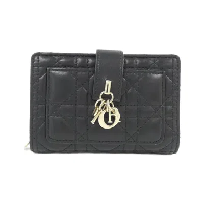 Pre-owned Dior Christian  Black Leather Wallet (bi-fold) ()