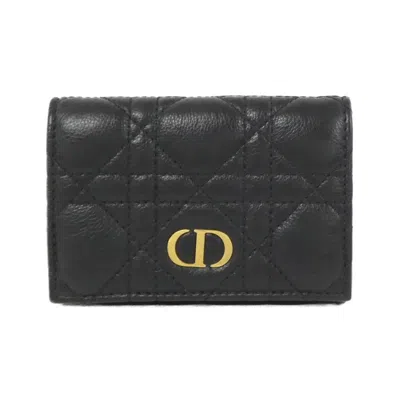 Pre-owned Dior Christian  Black Leather Wallet (bi-fold) ()
