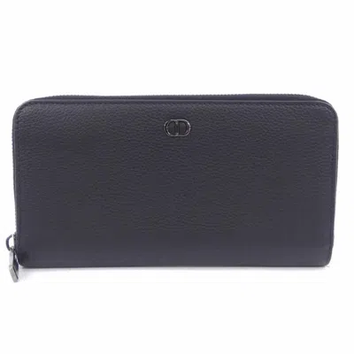 Pre-owned Dior Christian  Black Long Wallet (bi-fold) ()