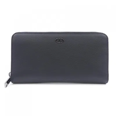 Pre-owned Dior Christian  Black Long Wallet (bi-fold) ()
