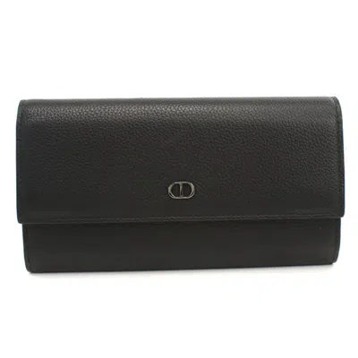 Pre-owned Dior Christian  Black Long Wallet (bi-fold) ()
