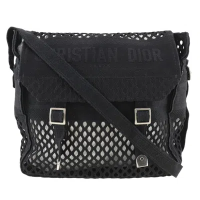 Pre-owned Dior Christian  Black Mesh Messenger Bag Shoulder Bag ()