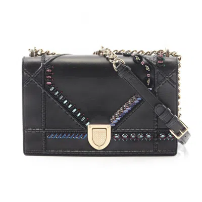 Pre-owned Dior Christian  Black Multi-color Leather Shoulder Bag ()