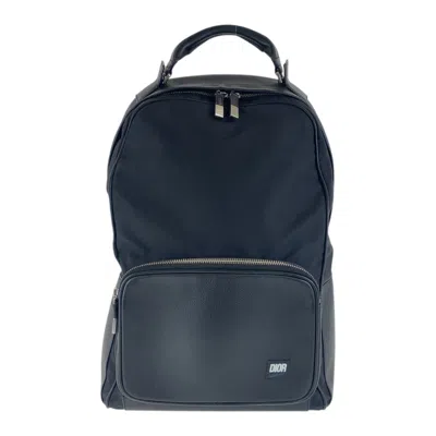 Pre-owned Dior Christian  Black Nylon Leather Backpack ()