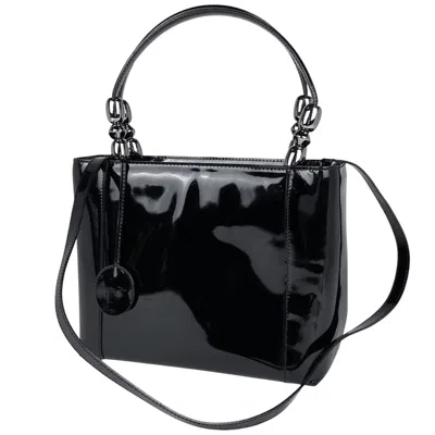 Pre-owned Dior Christian  Black Patent Leather Handbag Shoulder Bag ()