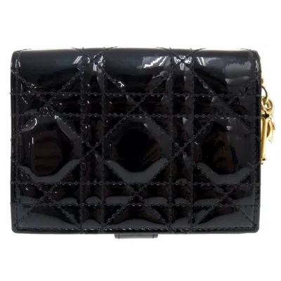 Pre-owned Dior Christian  Black Patent Leather Wallet (bi-fold) ()