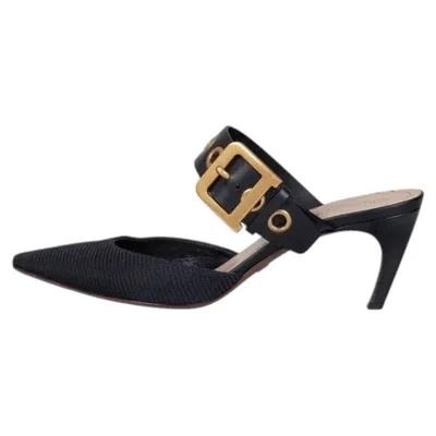 Pre-owned Dior Christian  Black Pointed-toe Mules - Size 39.5