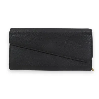 Pre-owned Dior Christian  Black Purple Long Wallet (bi-fold) ()