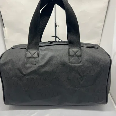 Pre-owned Dior Christian  Black Pvc Boston Bag Handbag ()