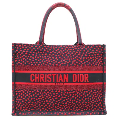 Pre-owned Dior Christian  Black Red Color Canvas Tote Bag ()