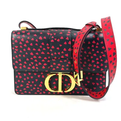 Pre-owned Dior Christian  Black Red Color Leather Shoulder Bag () In Multi