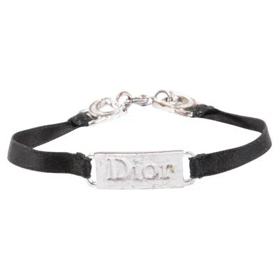 Pre-owned Dior Christian  Black Satin “” Bracelet
