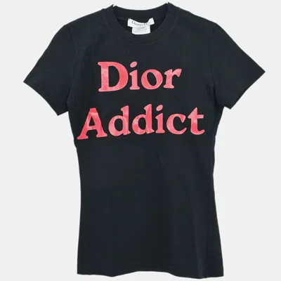 Pre-owned Dior Christian  Black Short Sleeve T-shirt Size Small