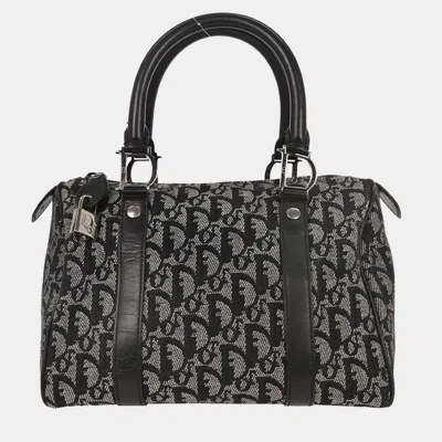 Pre-owned Dior Christian  Black Trotter Duffle Handbag