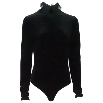Pre-owned Dior Christian  Black Velvet Bodysuit - Size 42 - Circa 1970's